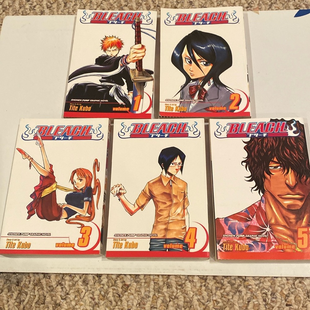 Bleach Manga Paperbacks - Volumes 1 - 5